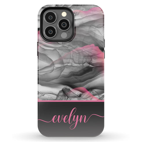 Alcohol Ink Patterns Custom Name iPhone Case